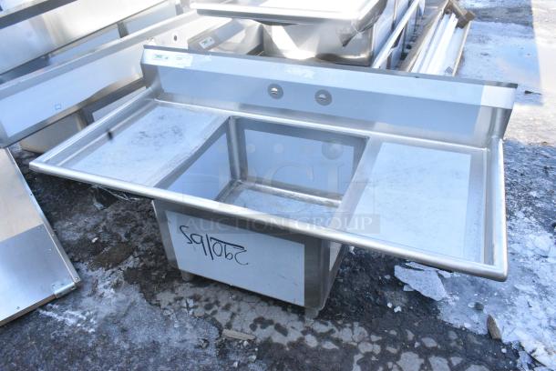 BRAND NEW SCRATCH AND DENT! Regency 600S12424218 Stainless Steel Single Bay Sink w/ Dual Drain Boards. No Legs. - Image 2 of 7