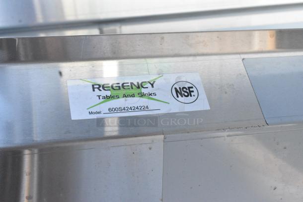 BRAND NEW SCRATCH AND DENT! Regency 600S42424224  Stainless Steel 4 Bay Sink w/ Dual Drain Boards. No Legs. - Image 6 of 6