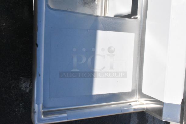 BRAND NEW SCRATCH AND DENT! Regency 600S3181818C Stainless Steel L Shaped 3 Bay Sink w/ Dual Drain Boards. No Legs. - Image 6 of 7