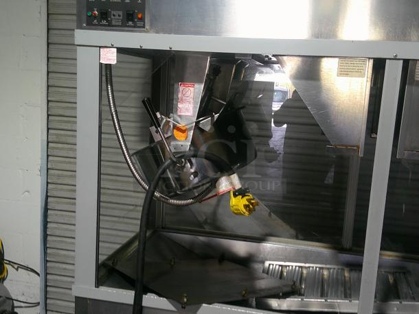 WOW BEAUTIFUL CONDITION Twin Medallion 2973-00-111 52-OZ. Commercial Popcorn Popper Machine! Double Kettle Movie Theater Popcorn Machine On Casters! With LED Popcorn Sign! WORKING WHEN REMOVED! - Image 7 of 13