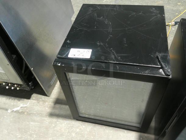 NICE TESTED GuestFridge 50 Slim Mini Fridge – Black Frame Glass Door - Image 1 of 4