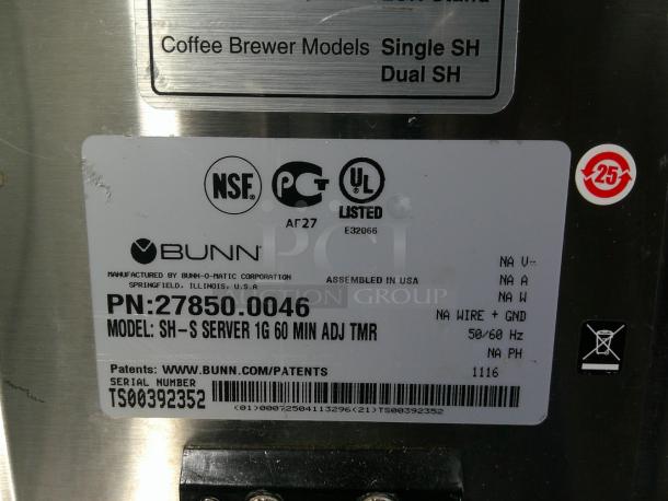 LIKE NEW Bunn Beverage Server - 1Gal(3.8L) SH-S Server, Stainless Steel - Image 5 of 5