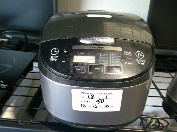 COMFEE' Rice Cooker, Japanese Large Rice Cooker with Fuzzy Logic Technology, 11 Presets, 10 Cup Uncooked/20 Cup Cooked, Auto Keep Warm, 24-Hr Delay Timer - Image 1 of 5