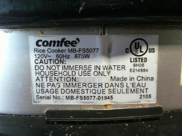 COMFEE' Rice Cooker, Japanese Large Rice Cooker with Fuzzy Logic Technology, 11 Presets, 10 Cup Uncooked/20 Cup Cooked, Auto Keep Warm, 24-Hr Delay Timer - Image 5 of 5