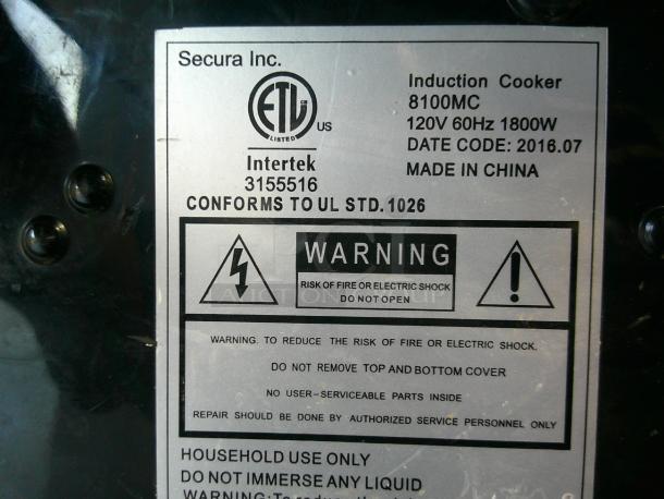 NICE Countertop Hot Plate, Induction - Image 4 of 5