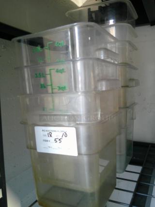NICE LOT - 4 Quart Plastic Containers