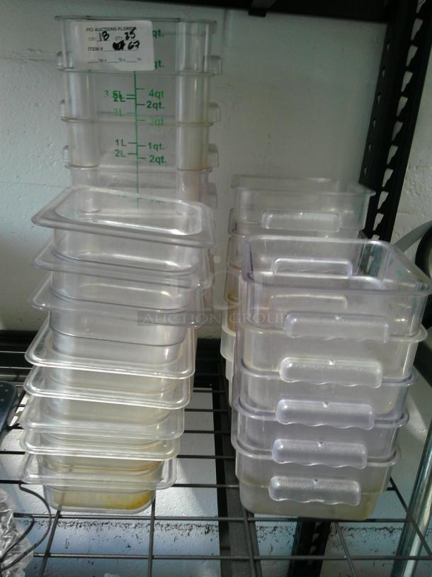 HUGE LOT 4 Quart Plastic Containers & Smaller Storage/Ingredient Containers - Image 1 of 1