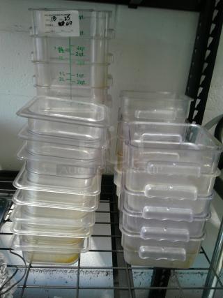 HUGE LOT 4 Quart Plastic Containers & Smaller Storage/Ingredient Containers