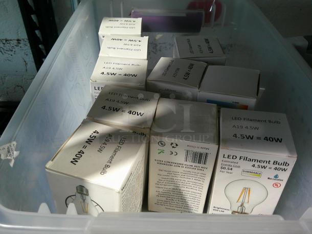 LOT 40W LED Vintage Filament Bulbs - Image 1 of 2