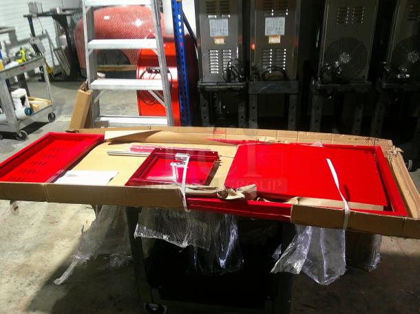 BRAND NEW BOXED Open Gear Locker - 1 Wide, Unassembled, 24" Wide, 18" Deep, Red Model H-6893R - Image 3 of 6