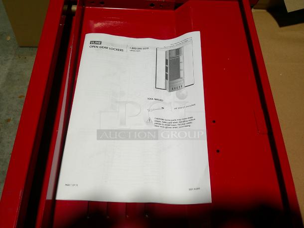 BRAND NEW BOXED Open Gear Locker - 1 Wide, Unassembled, 24" Wide, 18" Deep, Red Model H-6893R - Image 6 of 6