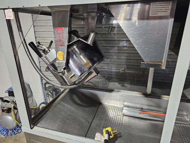 WOW BEAUTIFUL CONDITION Twin Medallion 2973-00-111 52-OZ. Commercial Popcorn Popper Machine! Double Kettle Movie Theater Popcorn Machine On Casters! With LED Popcorn Sign! WORKING WHEN REMOVED! - Image 8 of 13