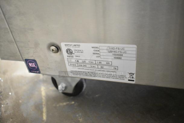 BRAND NEW SCRATCH AND DENT! Moffat H8D-FS-UC Stainless Steel Commercial Electric Powered 8 Tray Full Size Digital Electric Undercounter Holding Cabinet w/ View Through Door and Metal Oven Racks on Commercial Casters. 208-240 Volts, 1 Phase. - Image 9 of 9