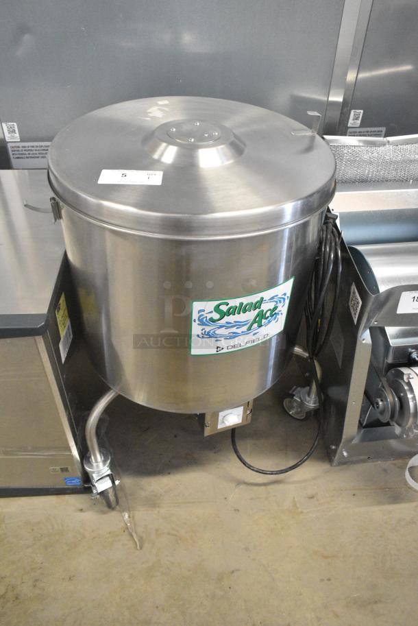 BRAND NEW SCRATCH AND DENT! 2024 Delfield SALD-1 Stainless Steel Commercial 20 Gallon Electric Stainless Salad Dryer Lettuce Spinner on Commercial Casters. 115 Volts, 1 Phase. Tested and Working! - Image 1 of 8