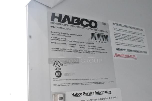 2019 Habco SE18 Metal Commercial Single Door Reach In Cooler Merchandiser w/ Poly Coated Racks.. 115 Volts, 1 Phase. Tested and Working! - Image 5 of 5