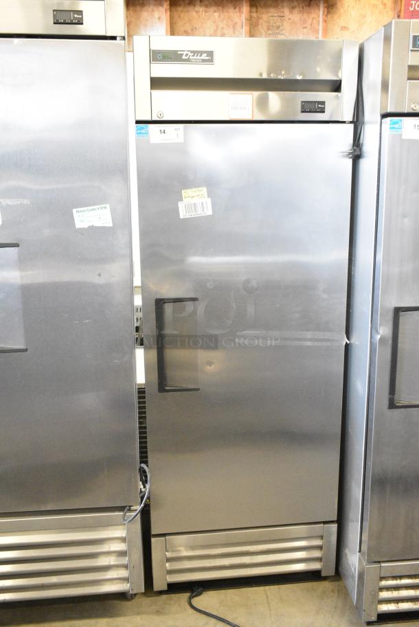 2022 True T-19F-HC Stainless Steel Commercial Single Door Reach in Freezer w/ Poly Coated Racks. 115 Volts, 1 Phase. Tested and Working! - Image 1 of 5