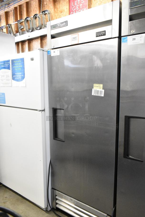 2022 True T-19F-HC Stainless Steel Commercial Single Door Reach in Freezer w/ Poly Coated Racks. 115 Volts, 1 Phase. Tested and Working! - Image 1 of 5