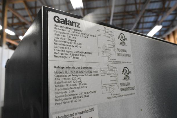 Galanz GL35BK Mini Cooler. 115 Volts, 1 Phase. Tested and Working! - Image 6 of 6