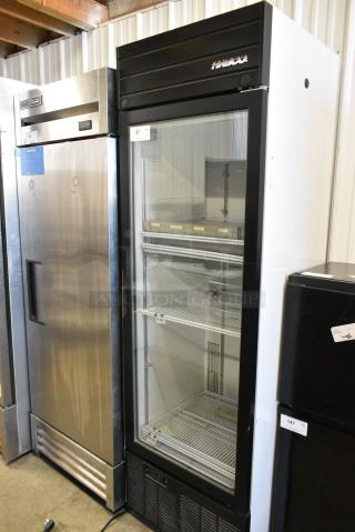 2019 Habco SE18 Metal Commercial Single Door Reach In Cooler Merchandiser w/ Poly Coated Racks.. 115 Volts, 1 Phase. Tested and Working!