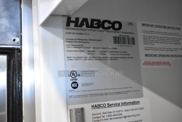 2019 Habco SE18 Metal Commercial Single Door Reach In Cooler Merchandiser w/ Poly Coated Racks.. 115 Volts, 1 Phase. Tested and Working! - Image 6 of 6