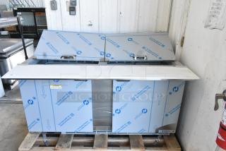 BRAND NEW SCRATCH AND DENT! Beverage Air SPE60HC-24M Stainless Steel Commercial Sandwich Salad Prep Table Bain Marie Mega Top. 115 Volts, 1 Phase. Tested and Working!