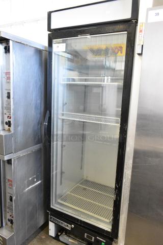 Maxx Cold MXM1-16F Metal Commercial Single Door Reach In Freezer Merchandiser w/ Poly Coated Racks. 115 Volts, 1 Phase. Cannot Test Due To Cut Power Cord