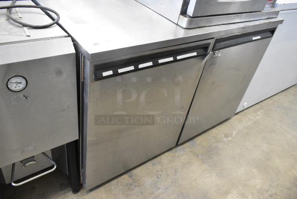 Delfield UC4048 Stainless Steel Commercial 2 Door Undercounter Cooler. 115 Volts, 1 Phase. Tested and Working! - Image 1 of 7