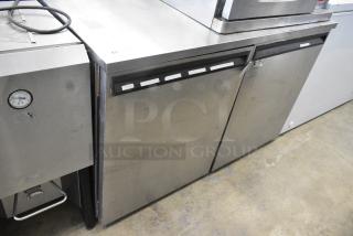 Delfield UC4048 Stainless Steel Commercial 2 Door Undercounter Cooler. 115 Volts, 1 Phase. Tested and Working!