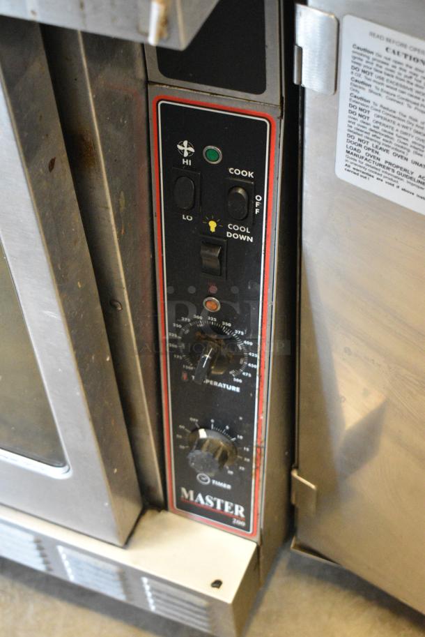 2 Garland Master 200 Stainless Steel Commercial Natural Gas Powered Full Size Convection Oven w/ View Through Doors, Metal Oven Racks and Thermostatic Controls on Commercial Casters. 2 Times Your Bid! - Image 5 of 12