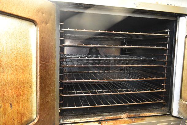 2 Garland Master 200 Stainless Steel Commercial Natural Gas Powered Full Size Convection Oven w/ View Through Doors, Metal Oven Racks and Thermostatic Controls on Commercial Casters. 2 Times Your Bid! - Image 6 of 12