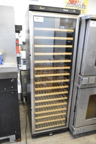 Avanti WCR682SS Metal Single Door Reach In Wine Chiller Merchandiser. 115 Volts, 1 Phase. Tested and Working!