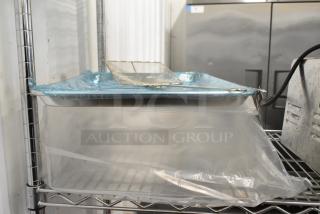 3 Various BRAND NEW SCRATCH AND DENT! Items Including 407BUNHALF Choice Half Size 13" x 18" 19 Gauge Wire in Rim Aluminum Bun / Sheet Pan, 211399C Poly Unit and Skimmer. 3 Times Your Bid!