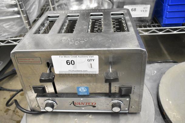 BRAND NEW SCRATCH AND DENT! 2024 Avantco 184THD27208 THD27240 Medium-Duty Bread/Bagel Switch 4-Slice Commercial Toaster with Wide 1 1/2" Slots - 240 Volts, 1 Phase. - Image 5 of 8
