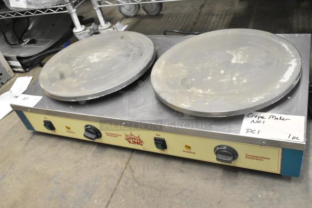 2024 Carnival King 382CM16DBL Stainless Steel Commercial Countertop 2 Burner Crepe Maker. 208-240 Volts. - Image 2 of 6