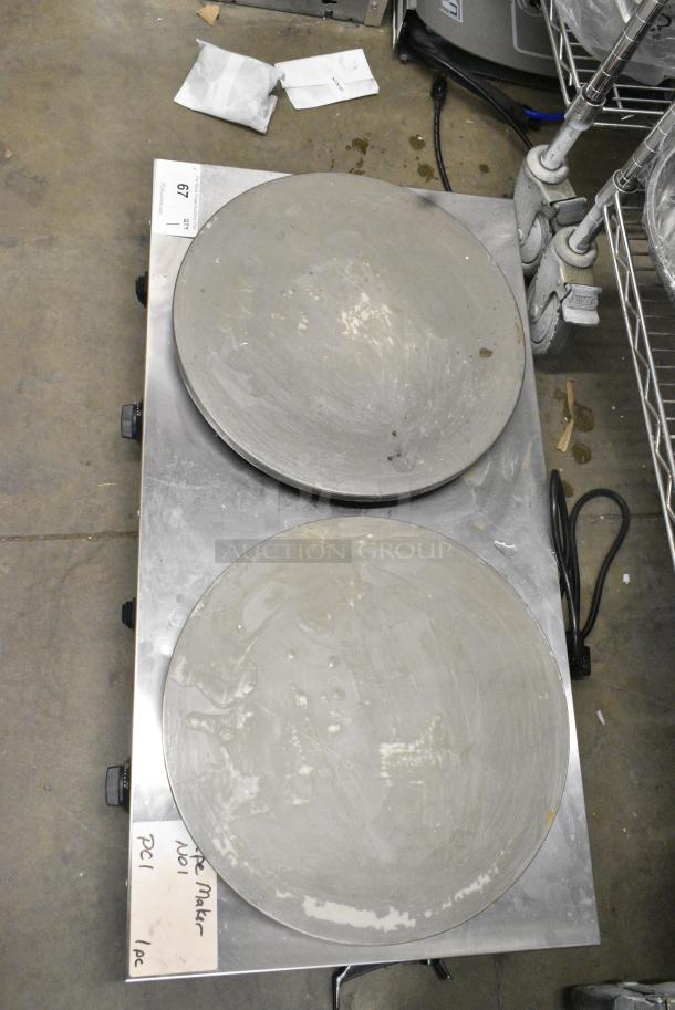 2024 Carnival King 382CM16DBL Stainless Steel Commercial Countertop 2 Burner Crepe Maker. 208-240 Volts. - Image 4 of 6