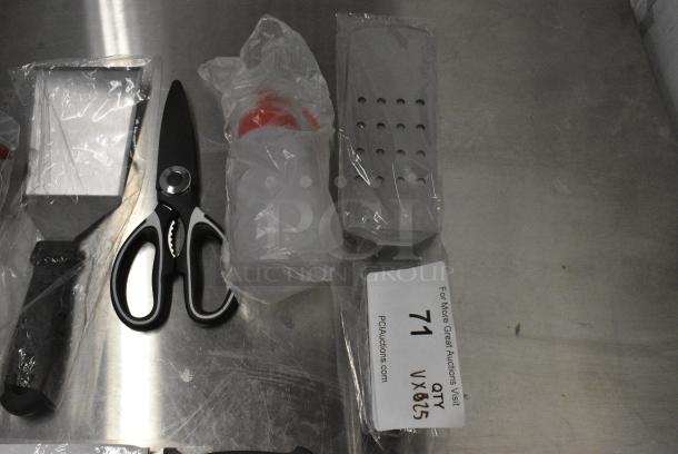 BRAND NEW SCRATCH AND DENT! Lot of Various Items Including Scissors, Spatulas, Tongs and Knife - Image 3 of 5