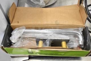 BRAND NEW SCRATCH AND DENT! Regency 600FD412 Deck-Mounted Faucet with 4" Centers and 12" Swing Spout