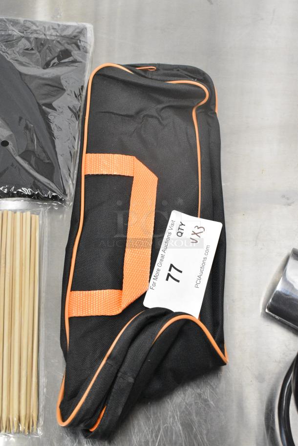 BRAND NEW SCRATCH AND DENT! Lot of 3 Various Items Including Black Bag and Skewers - Image 4 of 4