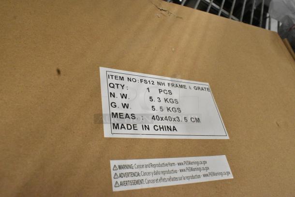 3 BRAND NEW SCRATCH AND DENT! Zurn Elkay FS12-NH 12" x 12" Floor Sink Frame with Half Nickel Bronze Grate for FS12 Floor Sink. 3 Times Your Bid! - Image 4 of 4