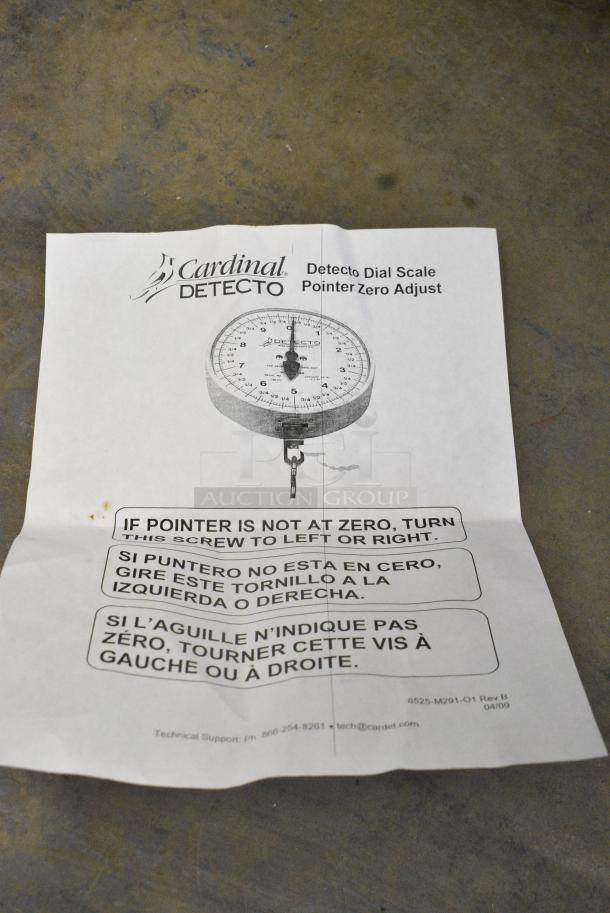 BRAND NEW SCRATCH AND DENT! Cardinal Detecto MCS-40F 40 lb. Hanging Fish Scale - Image 6 of 6