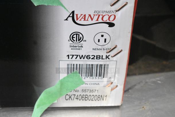 BRAND NEW SCRATCH AND DENT! Avantco 177W62BLK W62-BLK Black Free Standing Heat Lamp with 2 Bulbs. 120 Volts, 1 Phase. - Image 3 of 3