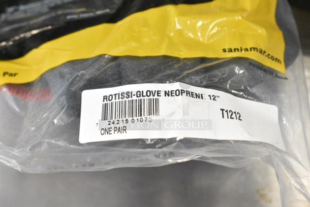 3 BRAND NEW SCRATCH AND DENT! San Jamar T1212 Rotissi-Glove 12" Neoprene Gloves. 3 Times Your Bid! - Image 3 of 3