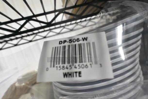 BRAND NEW SCRATCH AND DENT! Lot of 48 GET DP-506-W White 6 1/2" SuperMel Plate - Image 5 of 5