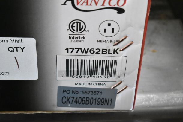 BRAND NEW SCRATCH AND DENT! Avantco 177W62BLK W62-BLK Black Free Standing Heat Lamp with 2 Bulbs. 120 Volts, 1 Phase. - Image 3 of 3