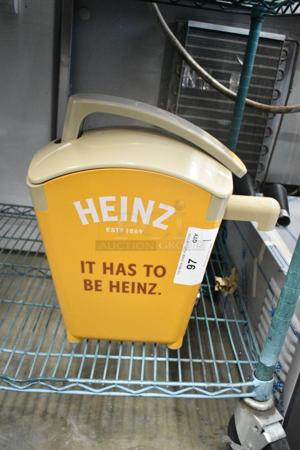 BRAND NEW SCRATCH AND DENT! Heinz Keystone 1.5 Gallon Gold Plastic Countertop Honey Mustard Pump Dispenser 12513918 - Image 2 of 4