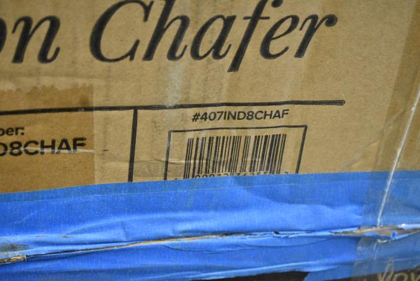 3 BRAND NEW SCRATCH AND DENT! Acopa 407IND8CHAF Voyage 8 Qt. Full Size Stainless Steel Induction Chafer with Glass Top and Soft-Close Lid. 3 Times Your Bid! - Image 5 of 5