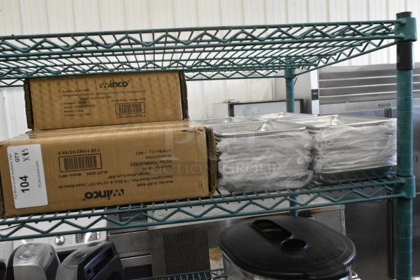 5 BRAND NEW SCRATCH AND DENT! Sets of 24 Winco ALXP-0609 1/8 Size 16 Gauge Aluminum Sheet Pan. 5 Times Your Bid! - Image 3 of 7