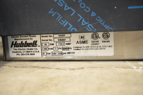 BRAND NEW SCRATCH AND DENT! Hubbell V645R 6 Gallon Compact Booster Heater. 208 Volts, 3 Phase - Image 5 of 5