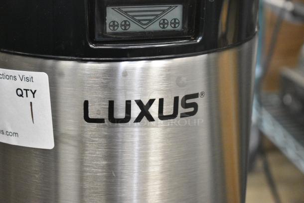BRAND NEW SCRATCH AND DENT! Fetco L4D-20 Luxus 2 Gallon Stainless Steel Coffee Server with Stand - Image 2 of 5