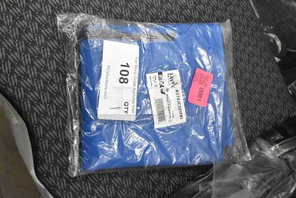 BRAND NEW SCRATCH AND DENT! Lavex 274JC3ZIPBL Blue Vinyl Janitor Cart Bag with Zipper - Image 2 of 3